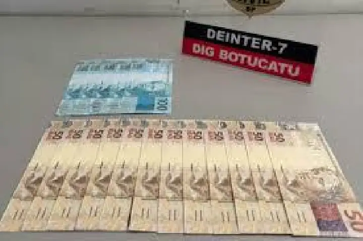 Adolescente é flagrado quando recebia notas falsas em Botucatu