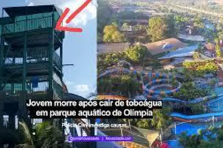 Adolescente morre ao cair de toboágua em parque de Olímpia