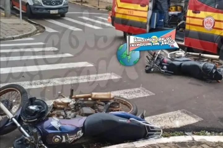 Batida entre motos deixa feridos em Jaú
