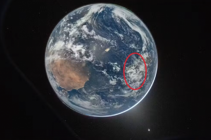 Brasil aparece na 1ª imagem da Terra feita na Artemis II