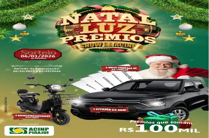 Campanha Natal de Luz e Prêmios da Acinp