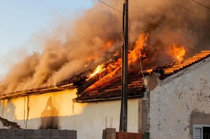 Casa é destruída por fogo em Bauru; VÍDEO