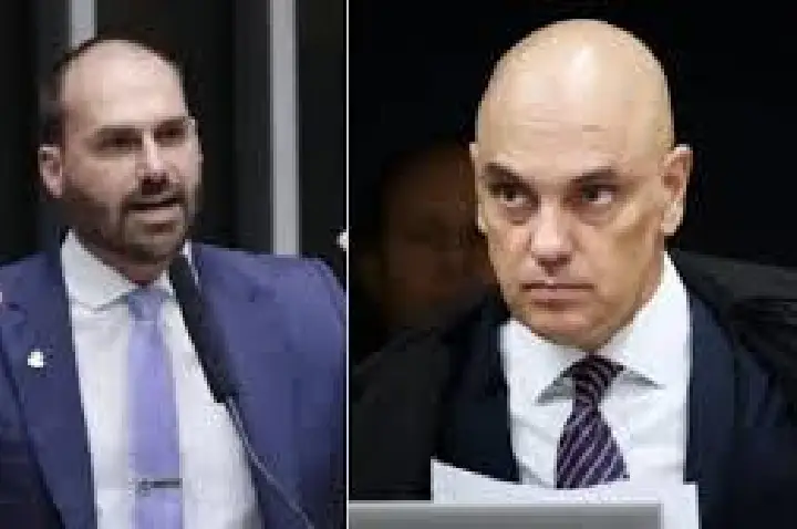 Eduardo Bolsonaro comemora punição a Moraes nos EUA