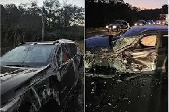 Fabiano, dupla de Cesar Menotti, sofre acidente de carro em rodovia e tranquiliza fãs: 'Livramento grande'