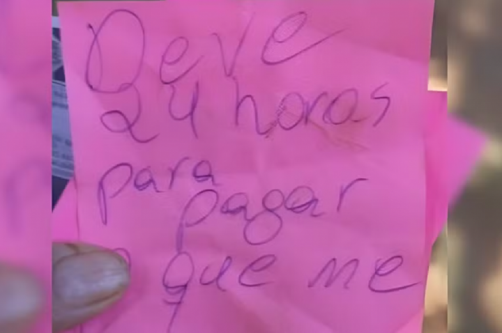 Filho é preso após ameaçar mãe com bilhete e machadinha