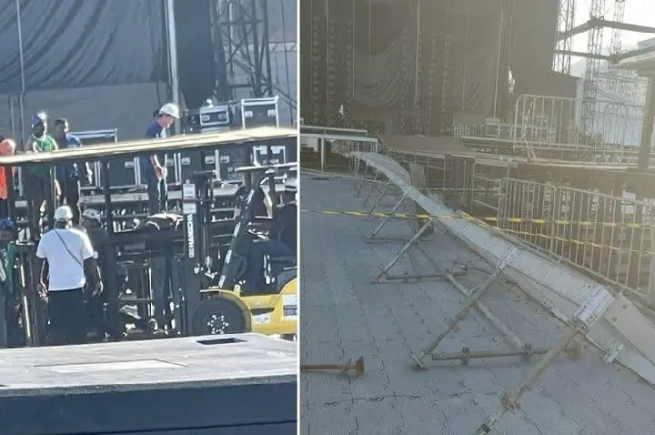Funcionário morre após acidente durante montagem do show da Shakira em Copacabana