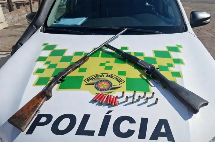 Homem é detido com armas usadas para caça de javalis em Avaí