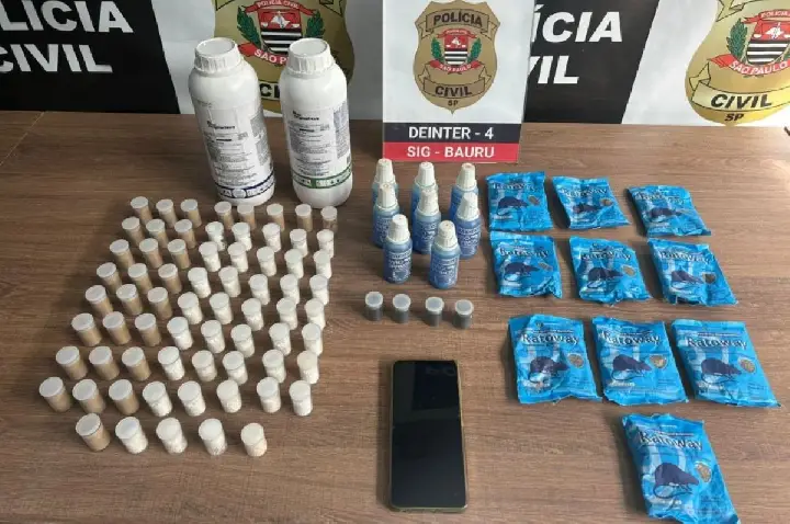 Homem é preso em Bauru suspeito de negociar venenos em aplicativo