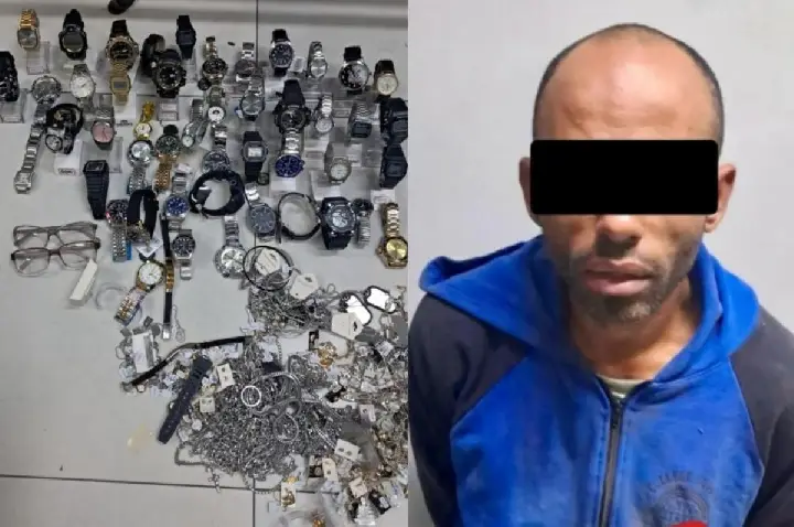 Homem foi preso pela 13.ª vez após furto de relojoaria em Bauru