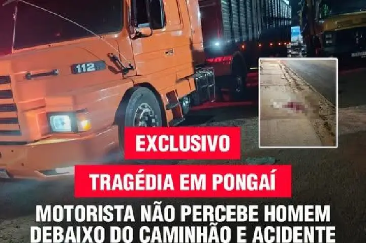 Homem que dormia embaixo de caminhão morre atropelado