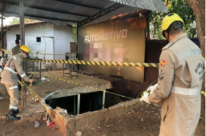 Laje cede durante festa e 30 pessoas caem em buraco