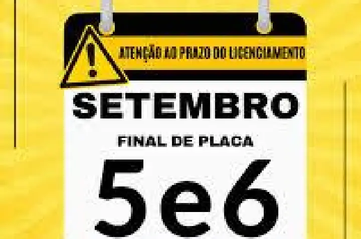 Licenciamento para carros com placas 5 e 6 vai até setembro