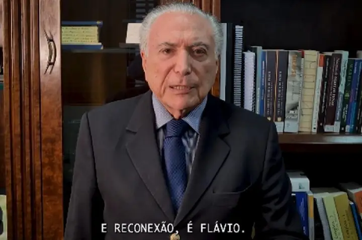 Michel Temer anuncia apoio a Flávio Bolsonaro no 2º turno