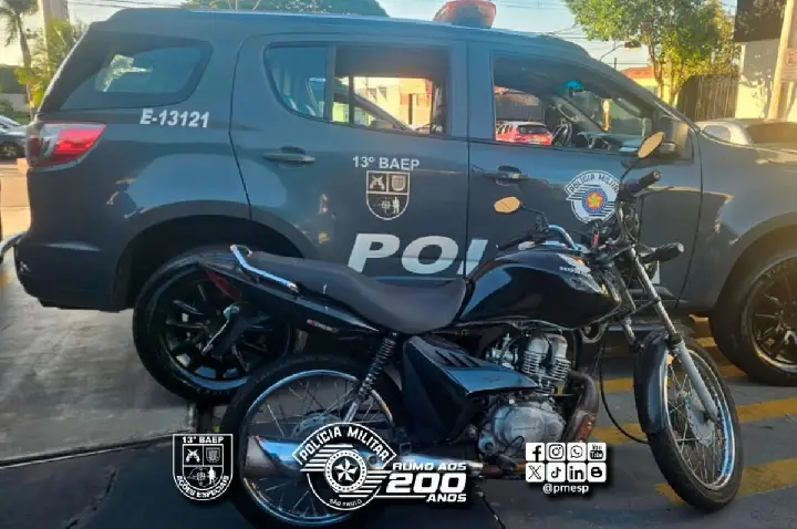 Moto dublê acaba apreendida pelo Baep em Bauru