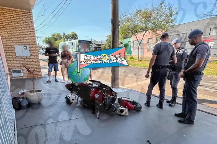 Motociclista fica gravemente ferido ao colidir com poste em Jaú