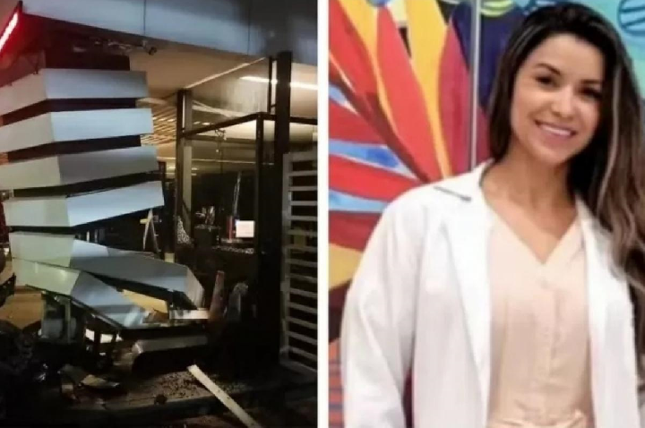 Mulher morre após bater carro em coluna de portaria de condomínio
