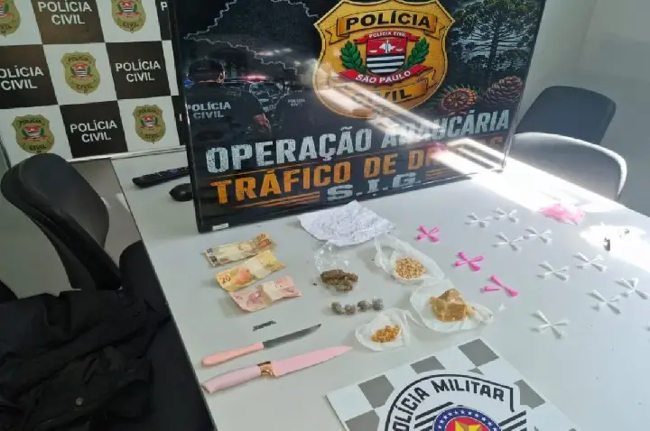 Operação conjunta prende 5 pessoas com drogas em Dois Córregos
