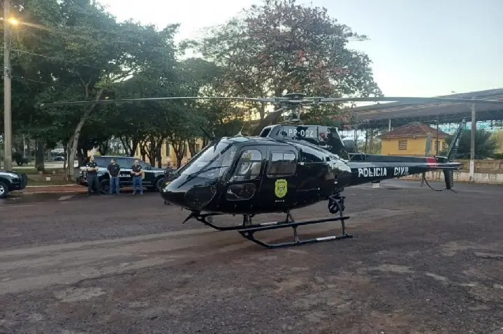 Operação contra tráfico mobiliza até helicóptero da Polícia Civil