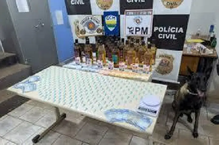 Operação em adega apreende cocaína e bebidas sem nota fiscal