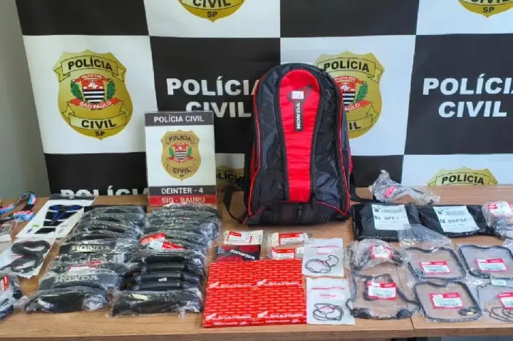 Polícia Civil de Bauru apreende peças suspeitas de falsificação