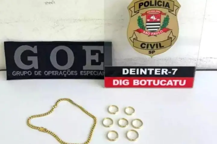 Polícia recupera R$ 72 mil em joias furtadas em Botucatu