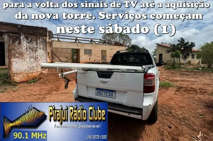 Prefeitura implantará sistema provisório para a volta dos sinais de TV em Pirajuí