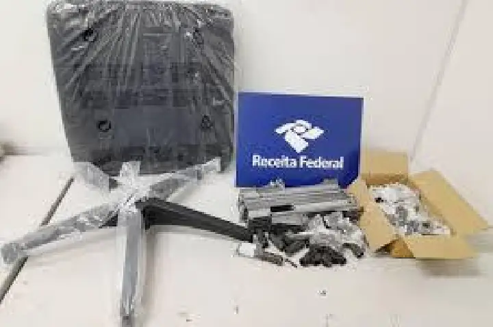 Receita apreende peças de armamentos clandestinos vindos dos EUA