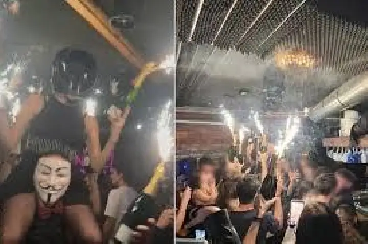 Revelado o momento em que velas pirotécnicas em garrafas de champanhe 'iniciaram incêndio' que matou dezenas na Suíç