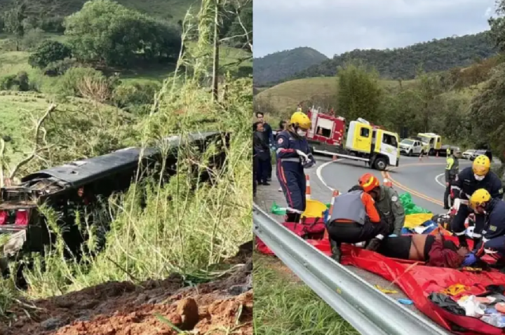 Sobe para 6 número de mortos em acidente de ônibus com romeiros