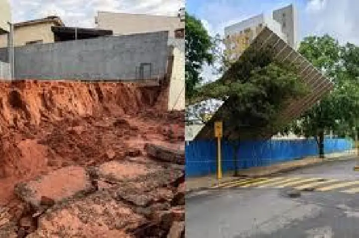 Temporal derruba muro, alaga ruas e leva teto na USP em Bauru