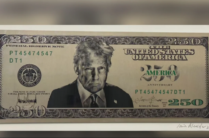 Tesouro confirma projeto de nota de US$250 com imagem de Trump