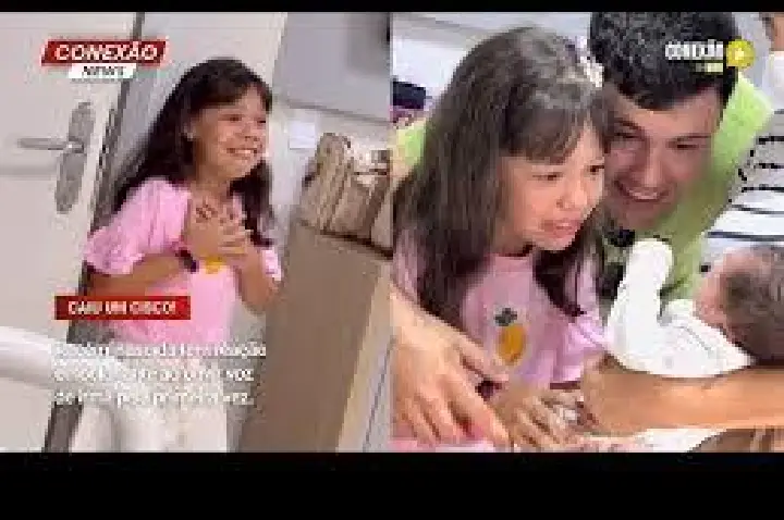 VÍDEO: Bebê para de chorar ao ouvir voz da irmã pela 1ª vez