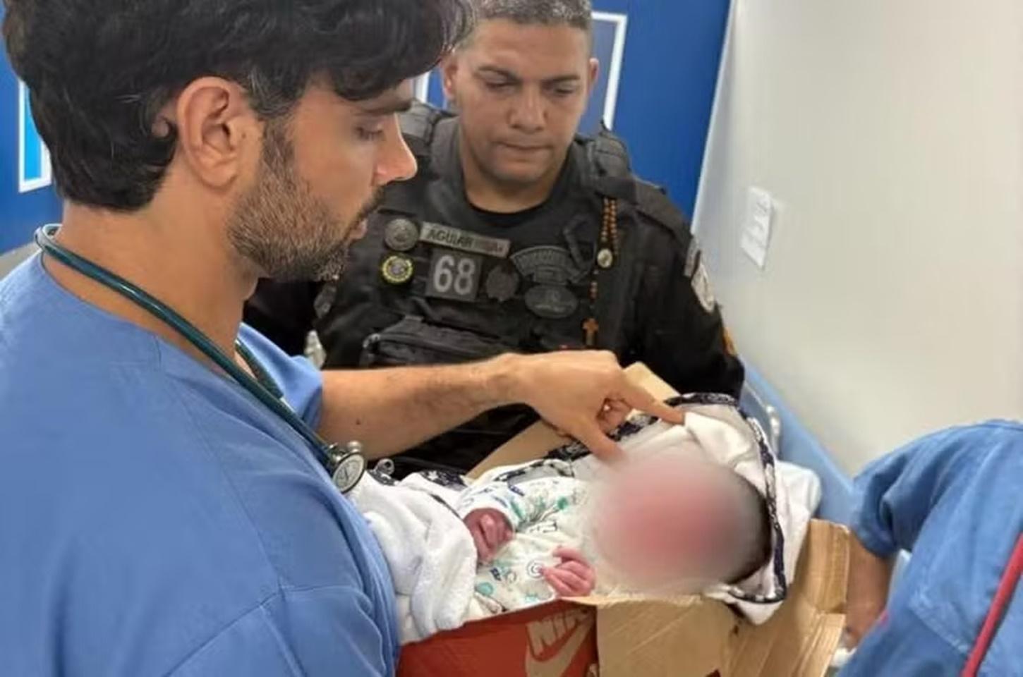 Bebê é encontrado em caixa de papelão em Belford Roxo, na Baixada Fluminense