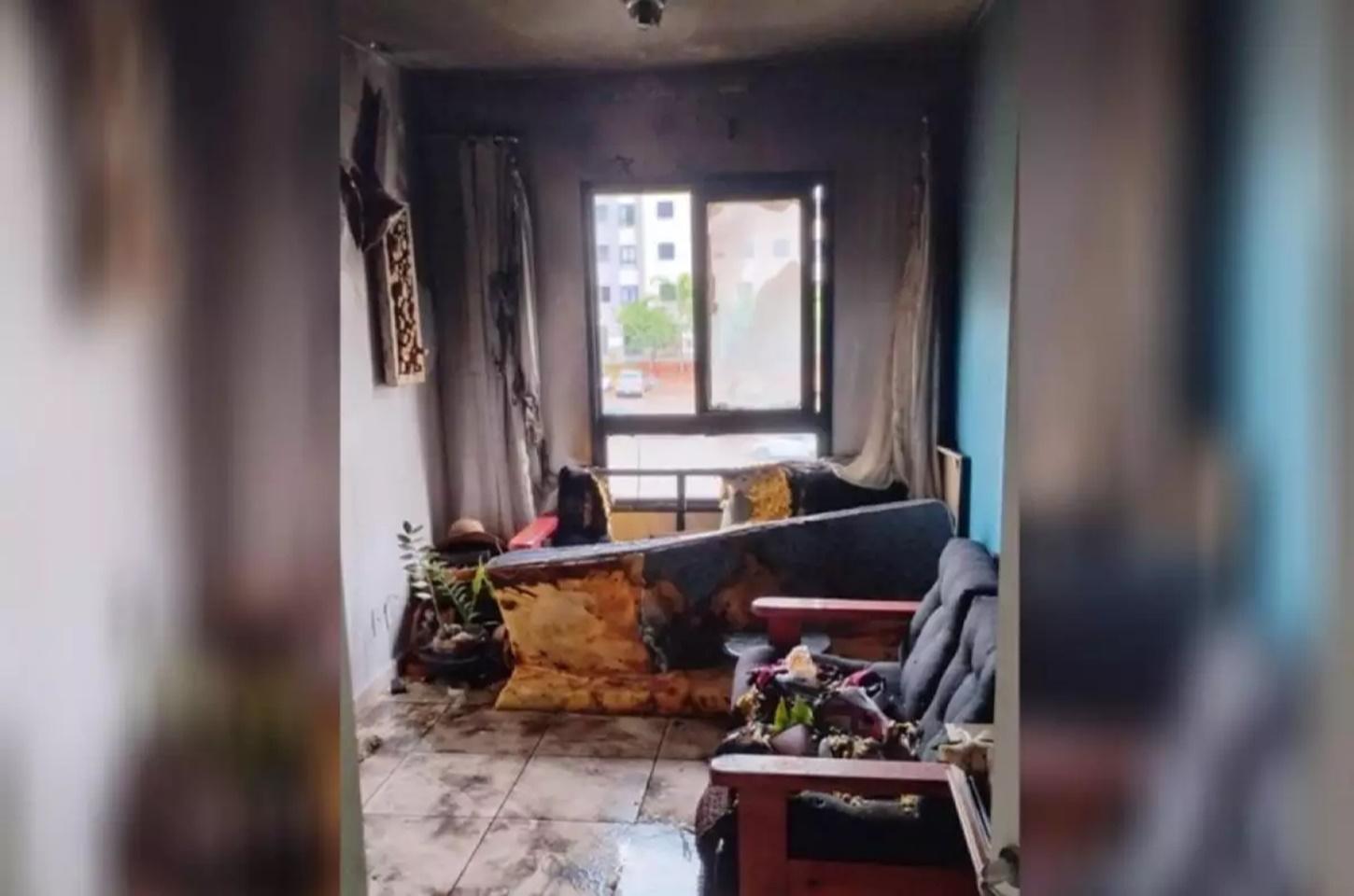 Homem pula do 3.º andar durante incêndio em apartamento em Bauru
