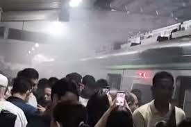 Trem quase pega fogo no Recife e apavora passageiros; VÍDEO