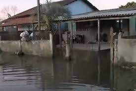 Vento empurra água gelada do Guaíba para dentro das casas; VÍDEO