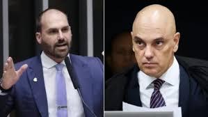 Eduardo Bolsonaro comemora punição a Moraes nos EUA