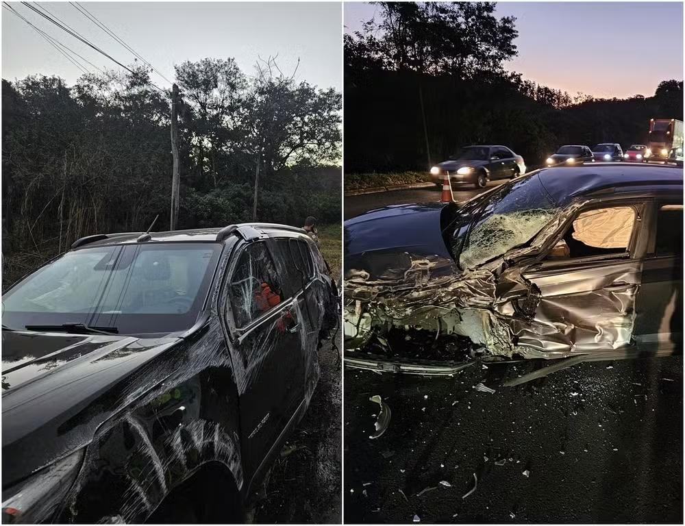 Fabiano, da dupla com César Menotti, capota carro na BR-040, em Juiz de Fora