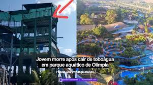 Adolescente morre ao cair de toboágua em parque de Olímpia