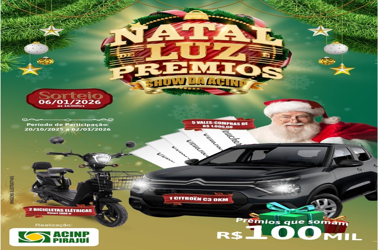 Campanha Natal de Luz e Prêmios da Acinp