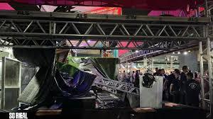 Estrutura de camarote cai e seis pessoas ficam feridas em Itajaí