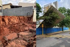 Temporal derruba muro, alaga ruas e leva teto na USP em Bauru