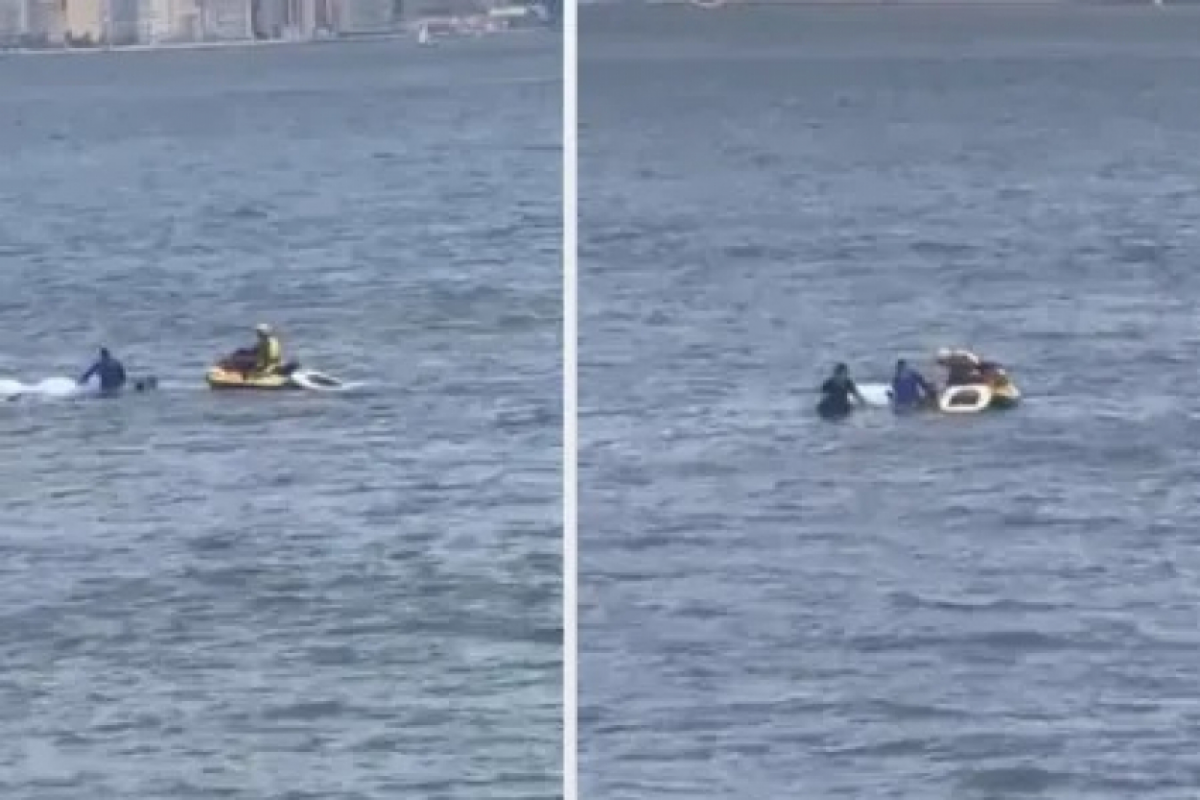 Piloto é resgatado vivo após paramotor cair no mar de SP