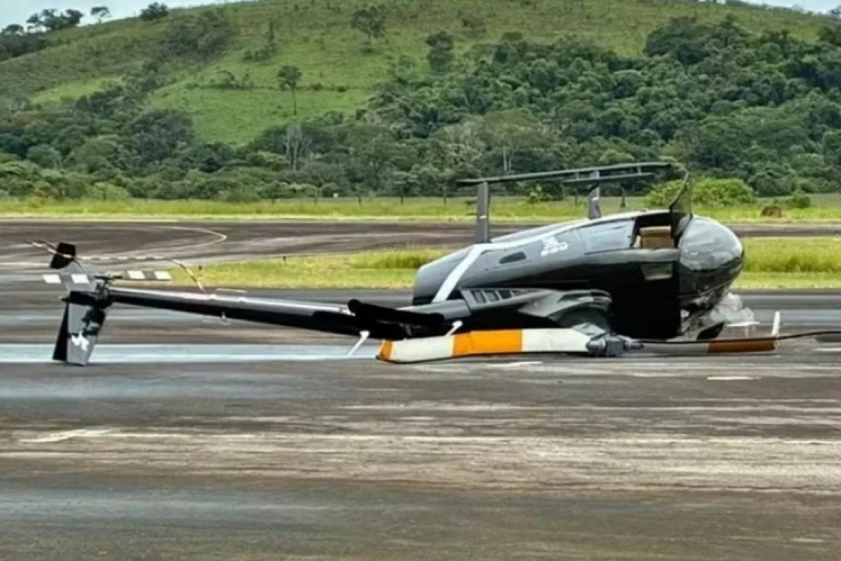 Homem é preso suspeito de tentar furtar e derrubar helicóptero