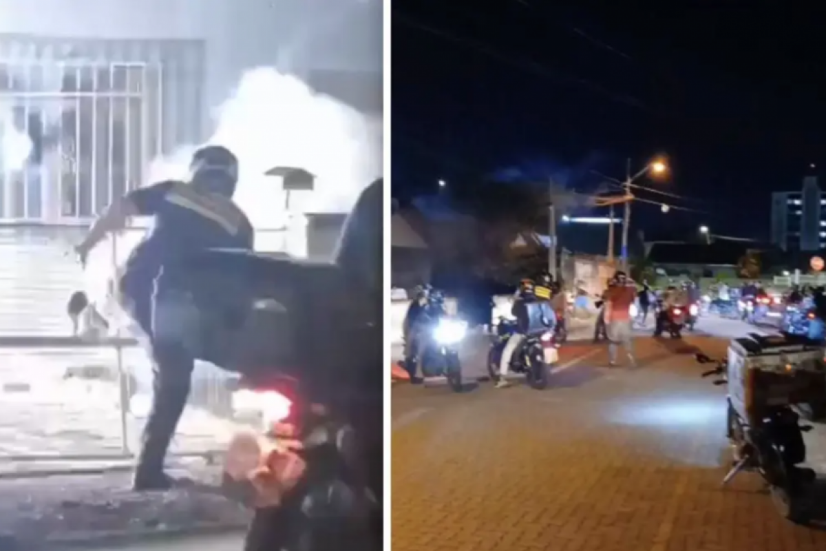 Cliente ameaça motoboy com facão e tem casa depredada; VÍDEO