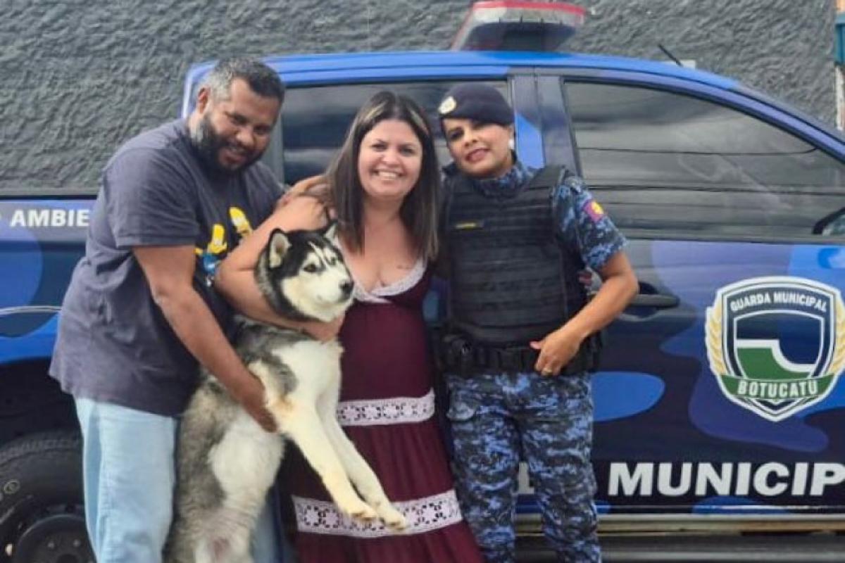 Guarda civil de folga localiza cão que estava sumido há dias