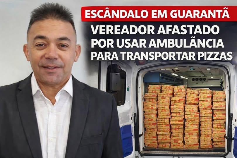 Justiça afasta vereador após parlamentar usar ambulância para carregar caixas de pizza