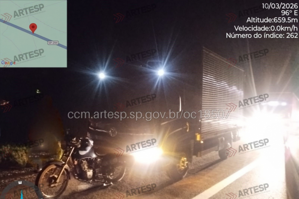 Motociclista morre em acidente na rodovia Bauru-Marília, em Gália