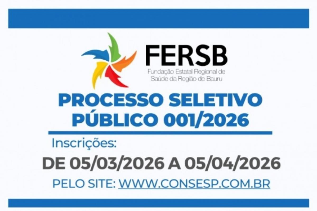 Processo seletivo: vagas na área da saúde em Bauru e Pederneiras