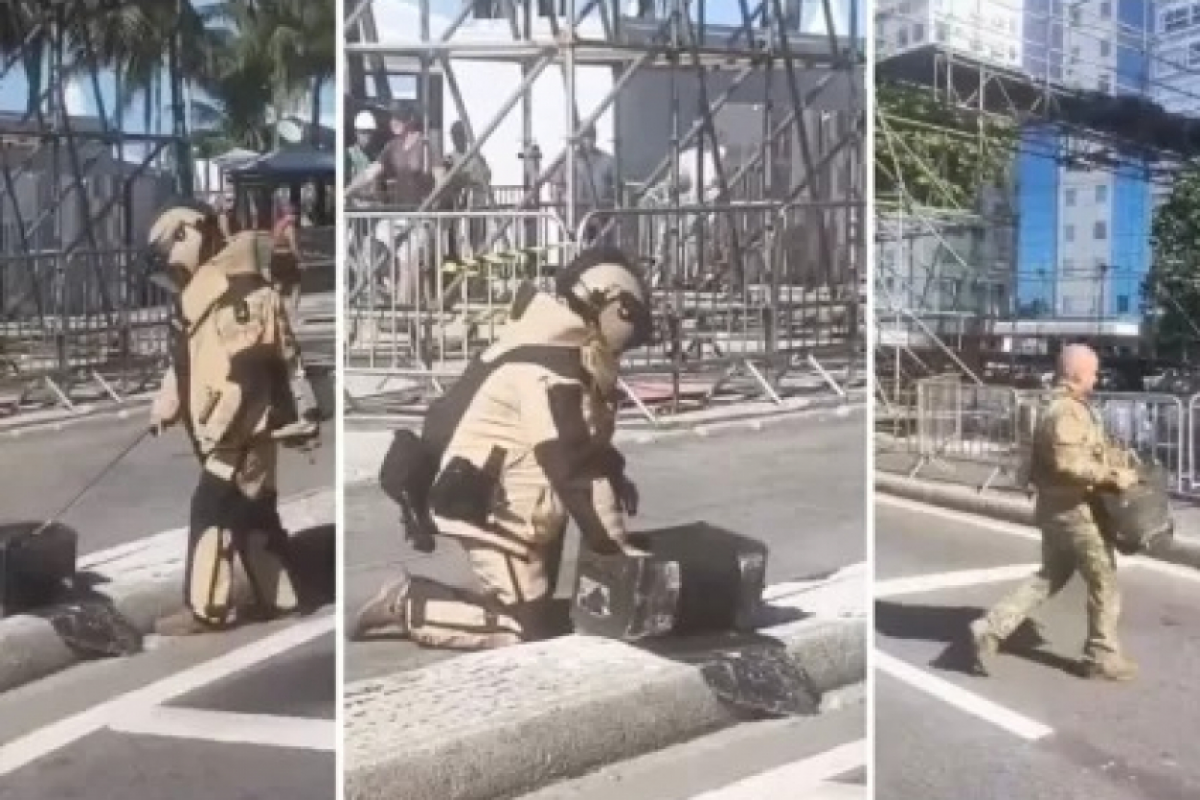 Esquadrão recolhe suposto artefato explosivo em Copacabana